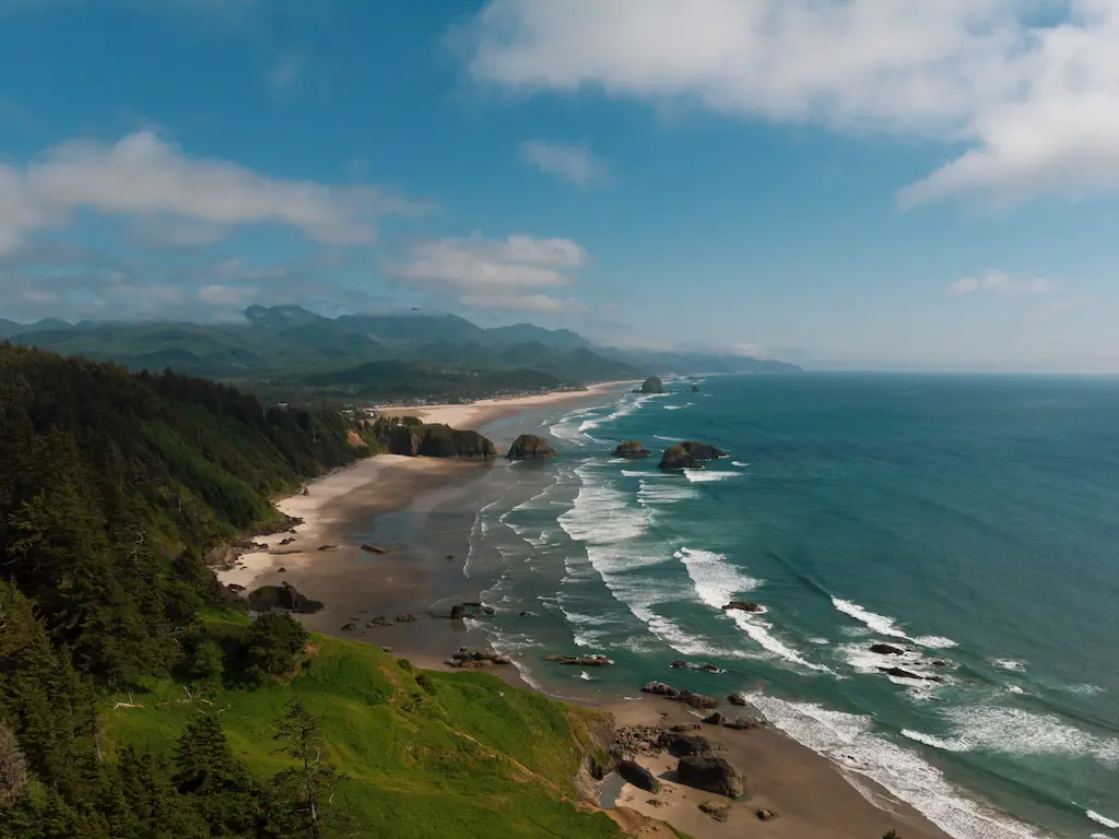 Overlook view of beach